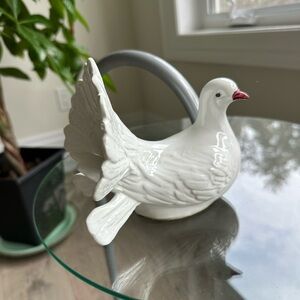 White Ceramic Dove Figurine